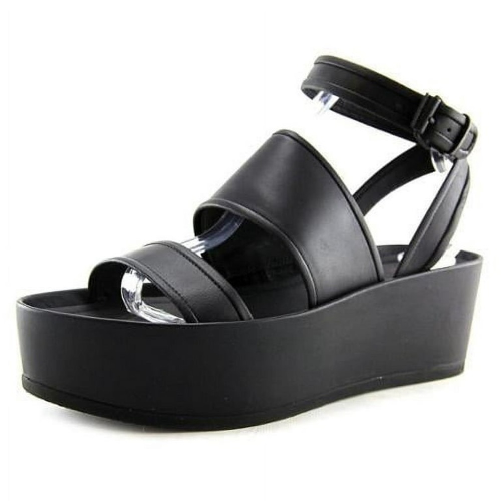 Vince Black Leather Platform Sandal Size 8